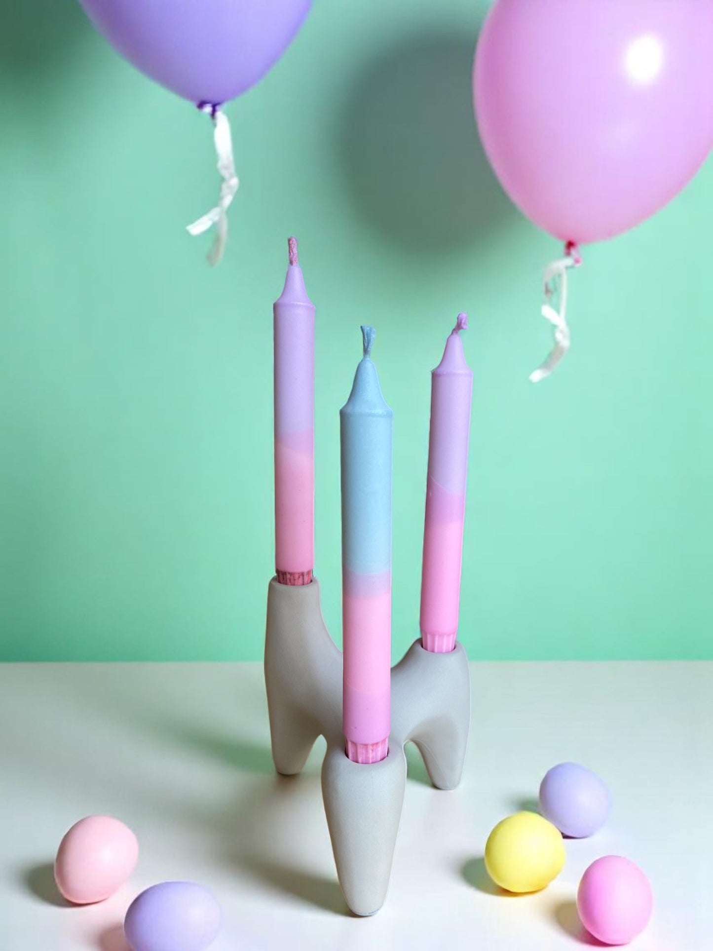 Joyful Glow Collection | Sugar Cloud Candle Set | 2.3x20 cm