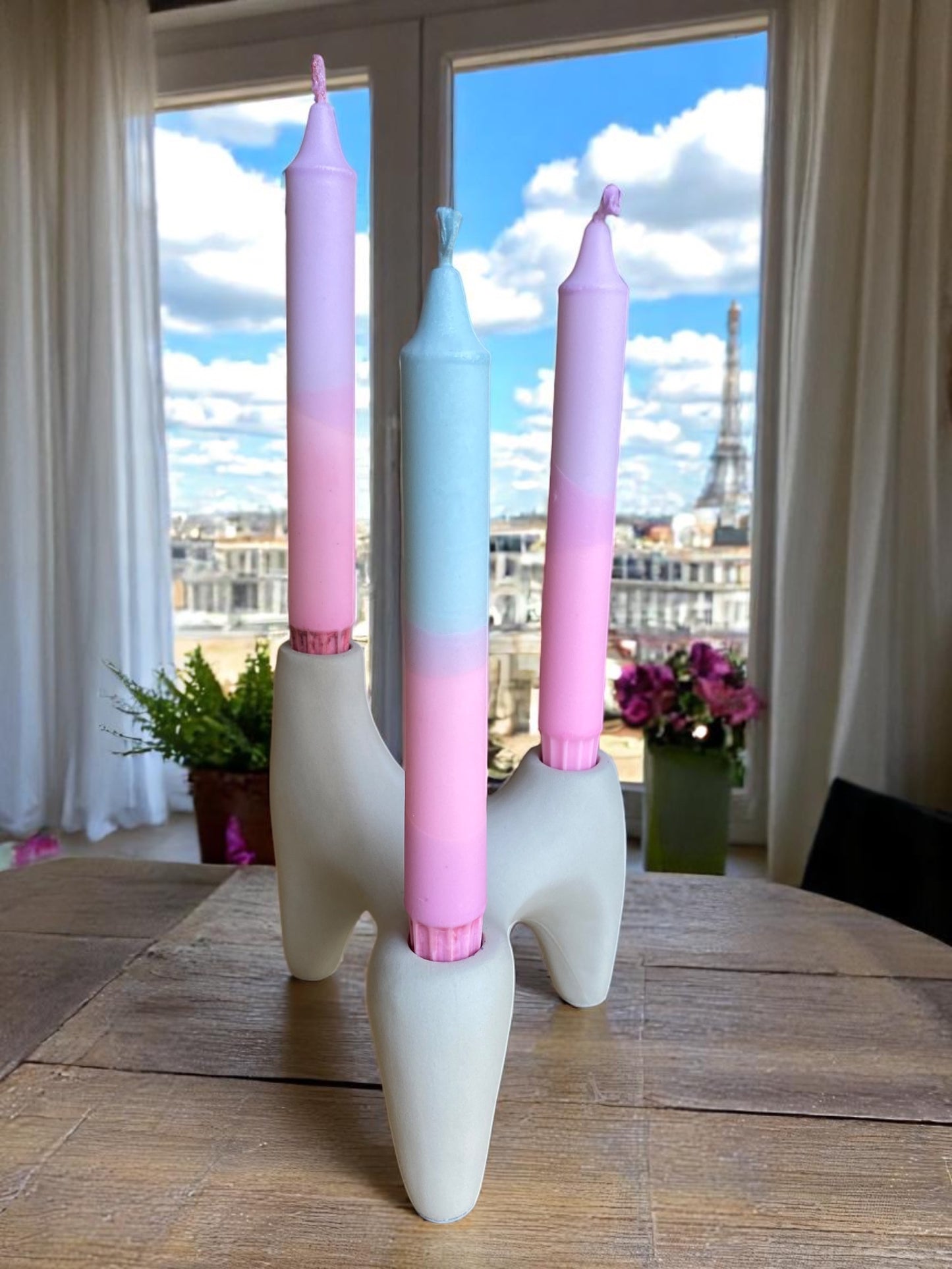 Joyful Glow Collection | Sugar Cloud Candle Set | 2.3x20 cm