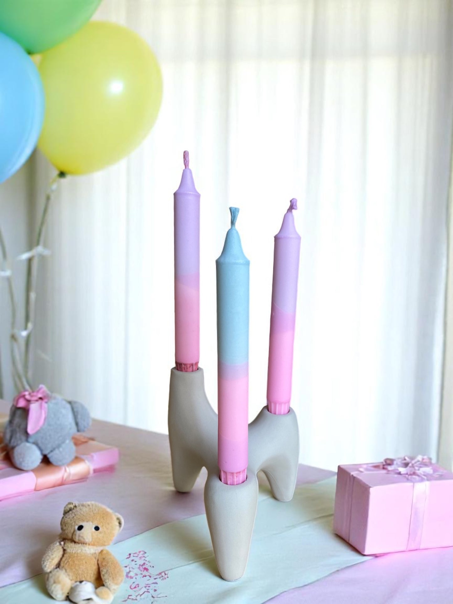 Joyful Glow Collection | Sugar Cloud Candle Set | 2.3x20 cm