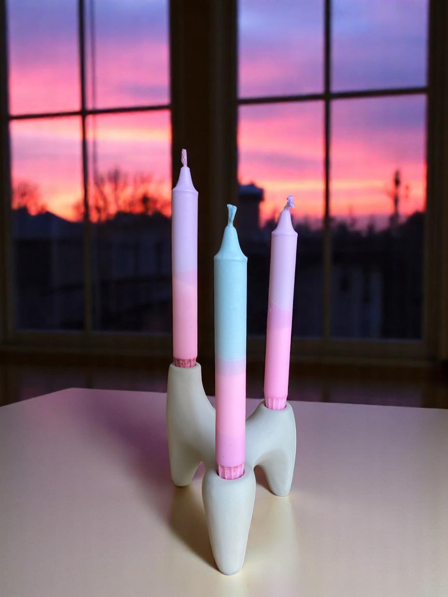 Joyful Glow Collection | Sugar Cloud Candle Set | 2.3x20 cm