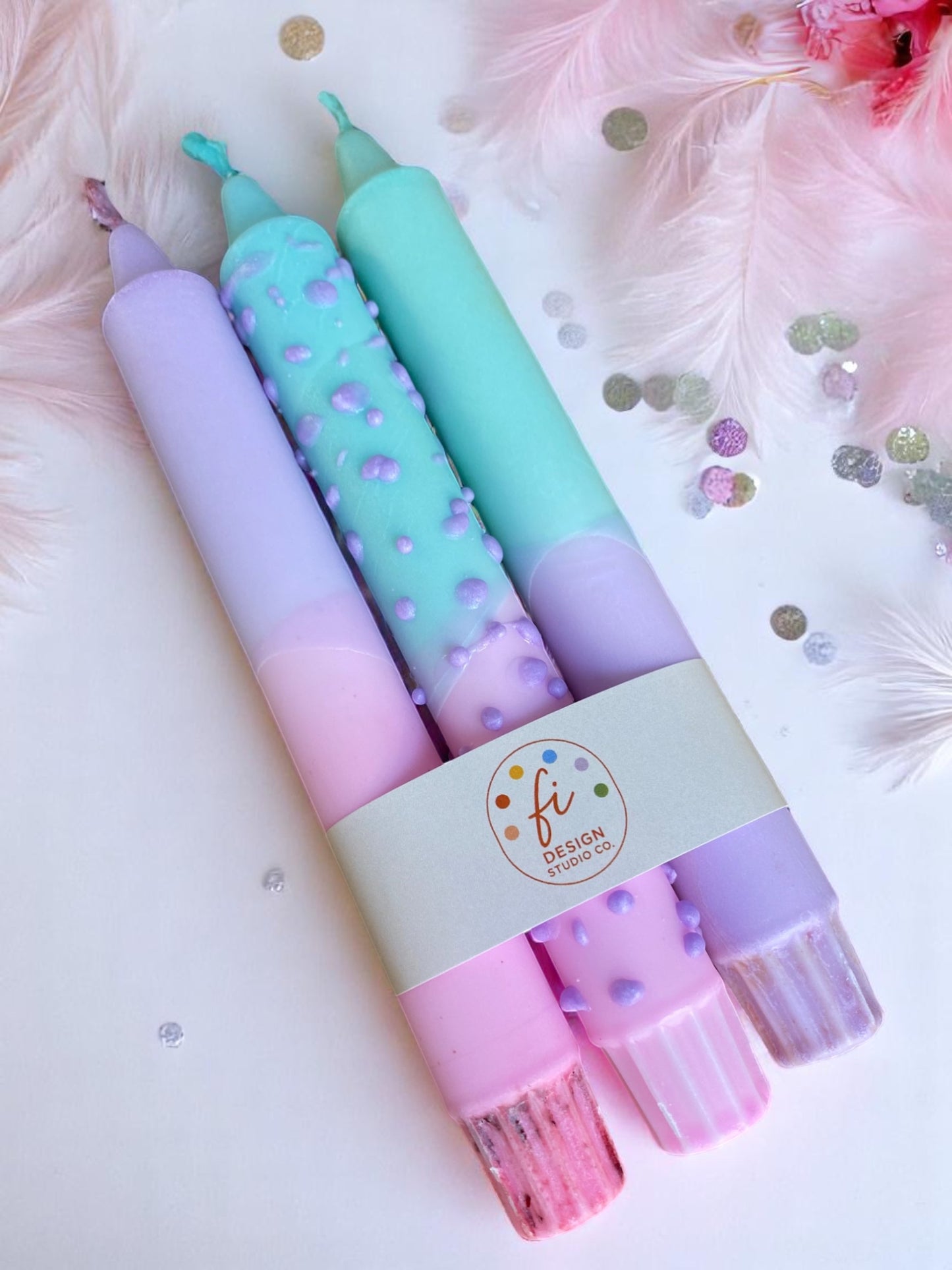 Joyful Glow Collection | Bubble Sorbet Candle Set | 2.3x20 cm
