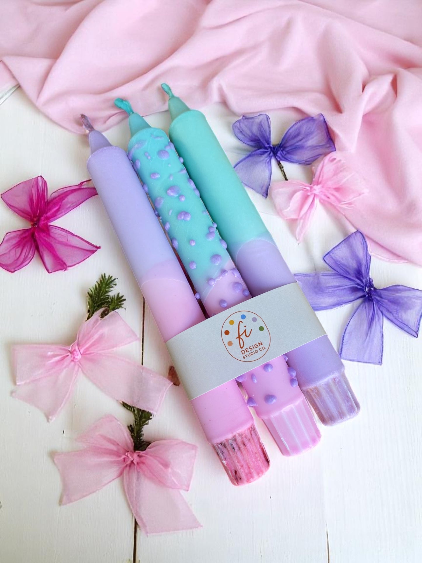 Joyful Glow Collection | Bubble Sorbet Candle Set | 2.3x20 cm