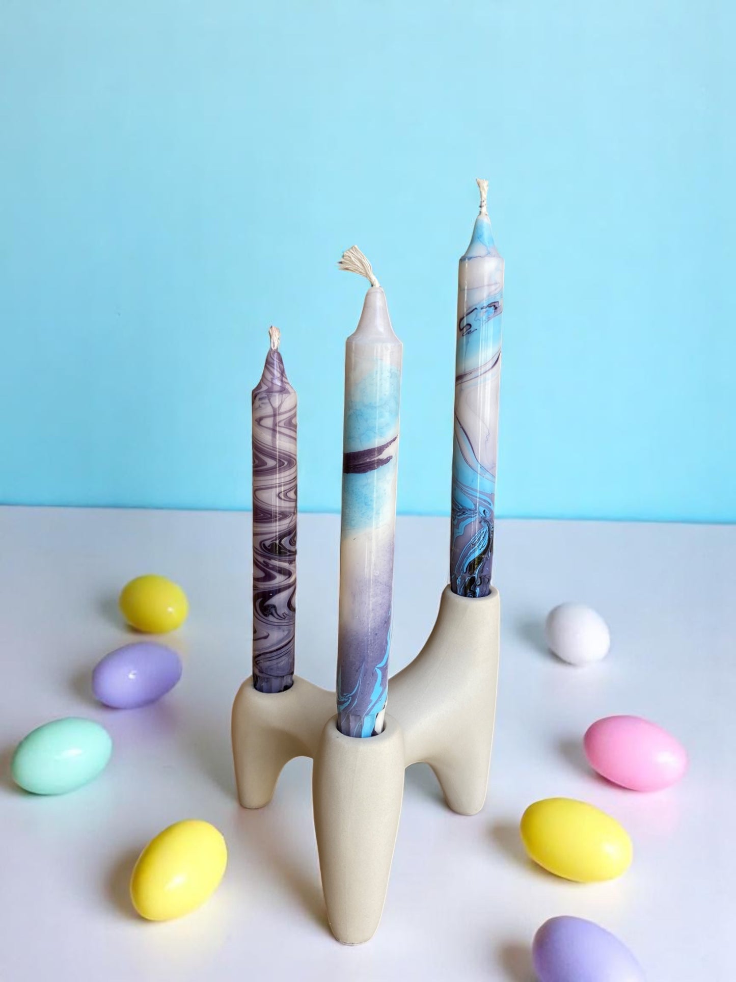 Marbled Light Collection | Galaxy Candle Set | 2.3x20 cm