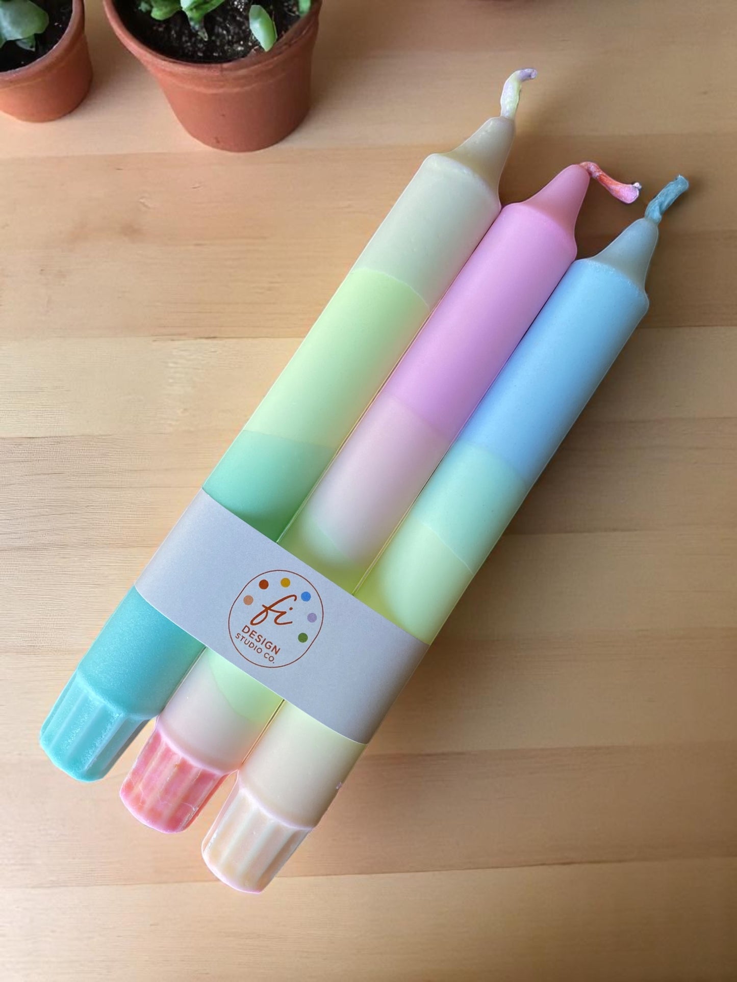 Joyful Glow Collection | Cream Pop Candle Set | 2.3x20 cm
