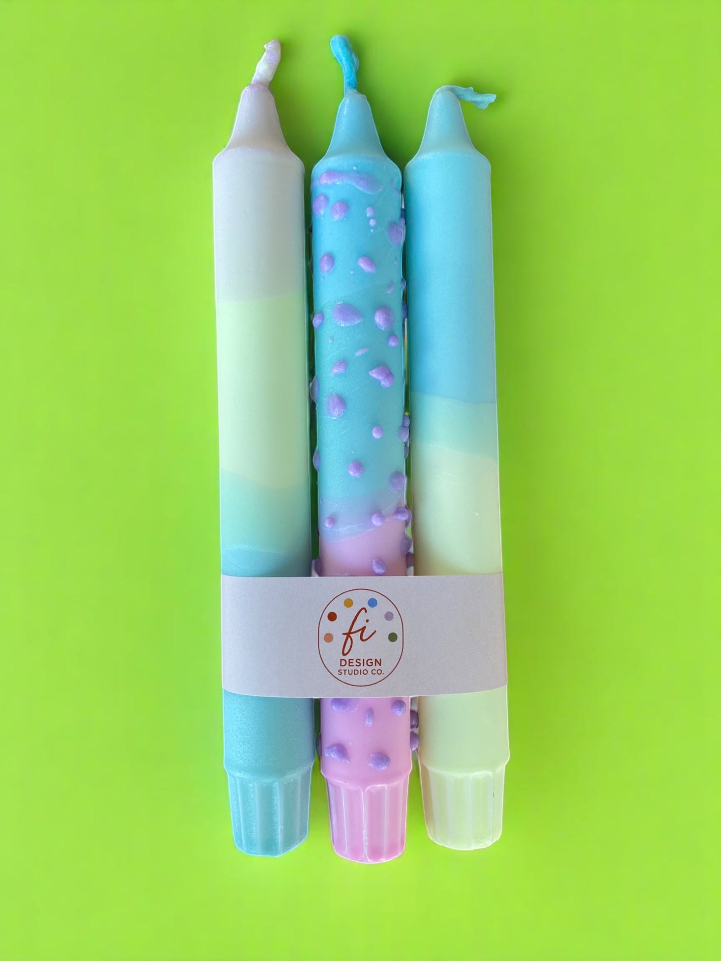 Joyful Glow Collection | Cotton Candy Candle Set | 2.3x20 cm