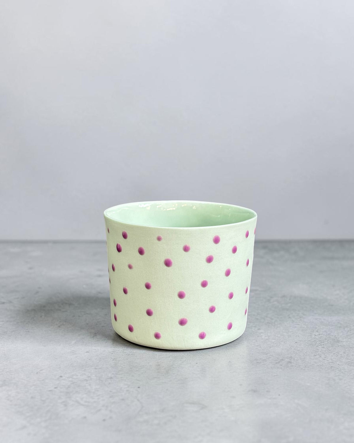 SPRINKLE El Yapımı Limoges Porselen Kahve Fincanı | Mint - Mor