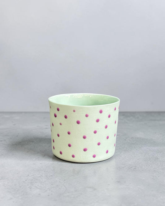 SPRINKLE El Yapımı Limoges Porselen Kahve Fincanı | Mint - Mor