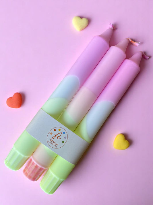 Joyful Glow Collection | Pastel Haze Candle Set | 2.3x20 cm