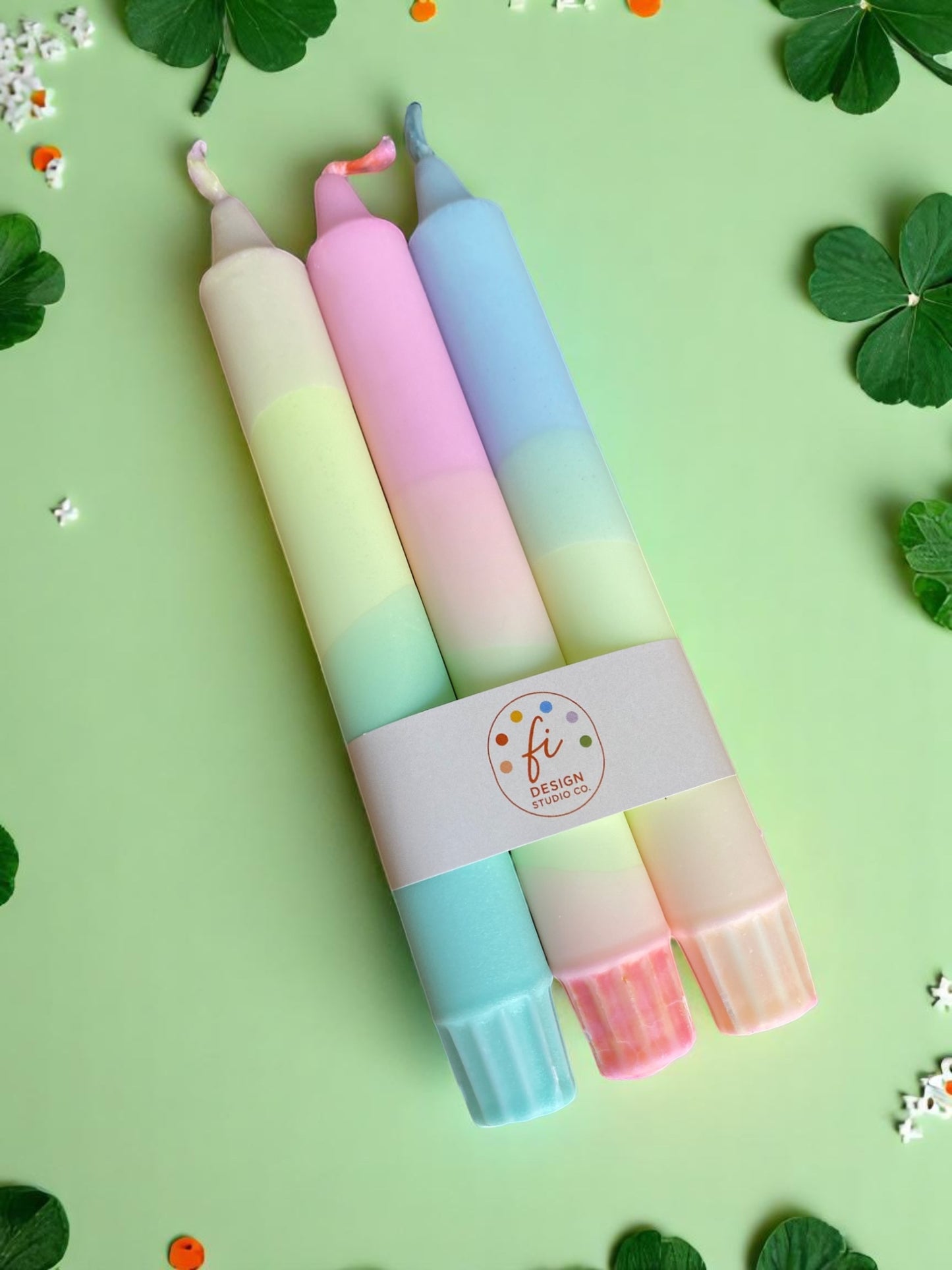 Joyful Glow Collection | Cream Pop Candle Set | 2.3x20 cm