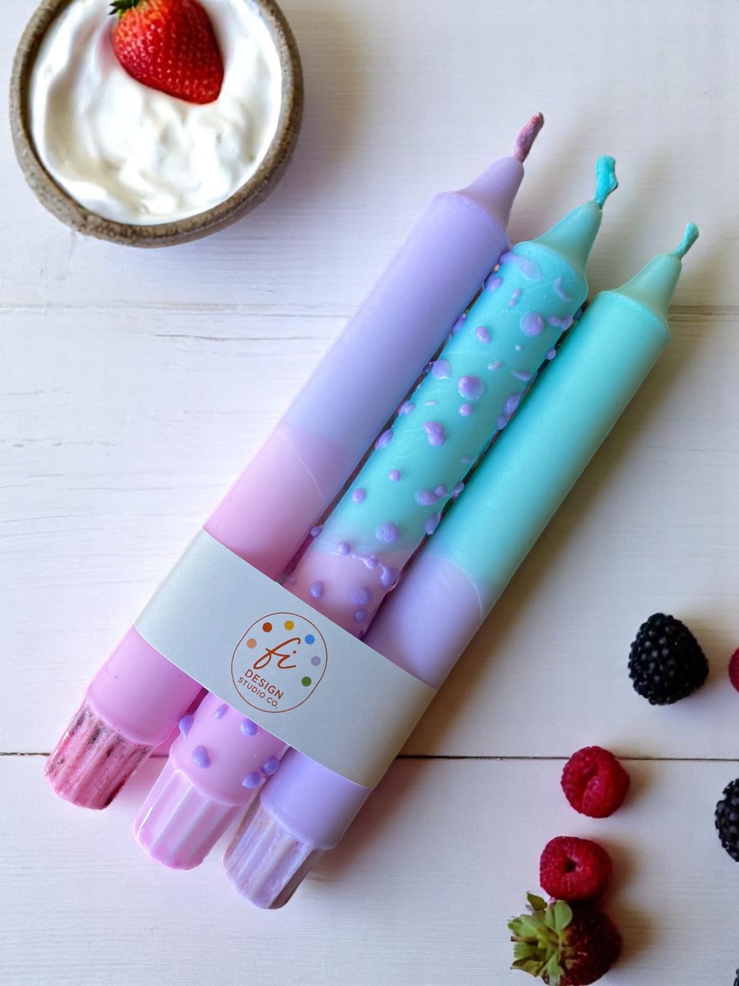 Joyful Glow Collection | Bubble Sorbet Candle Set | 2.3x20 cm