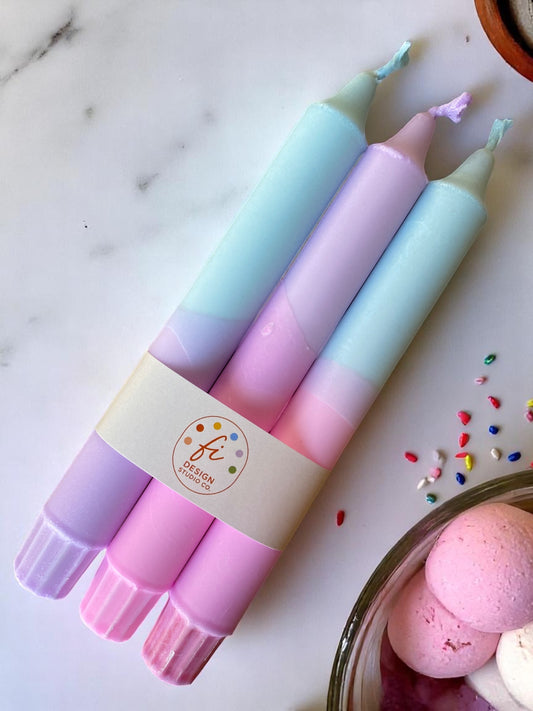 Joyful Glow Collection | Sugar Cloud Candle Set | 2.3x20 cm