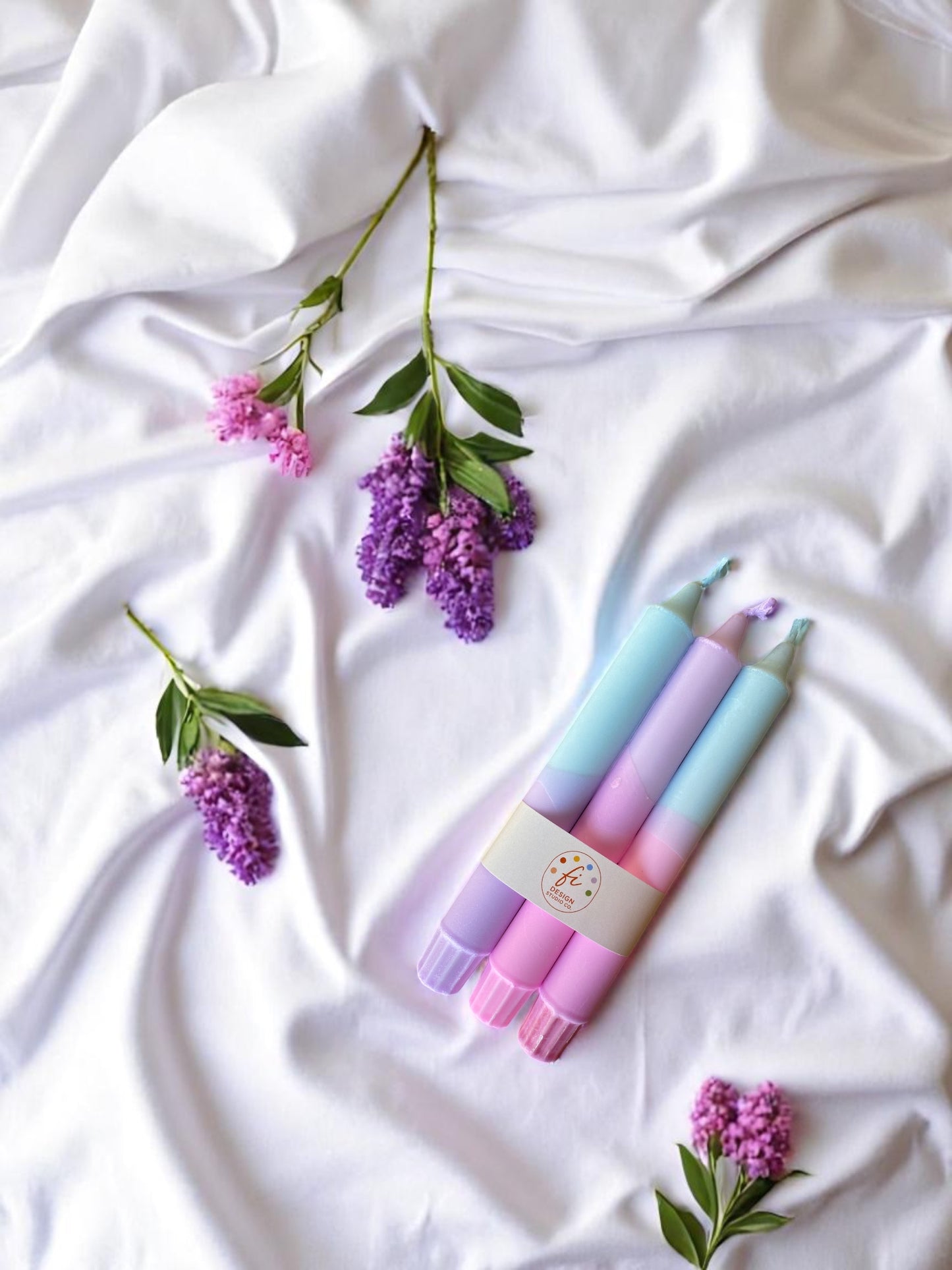 Joyful Glow Collection | Sugar Cloud Candle Set | 2.3x20 cm