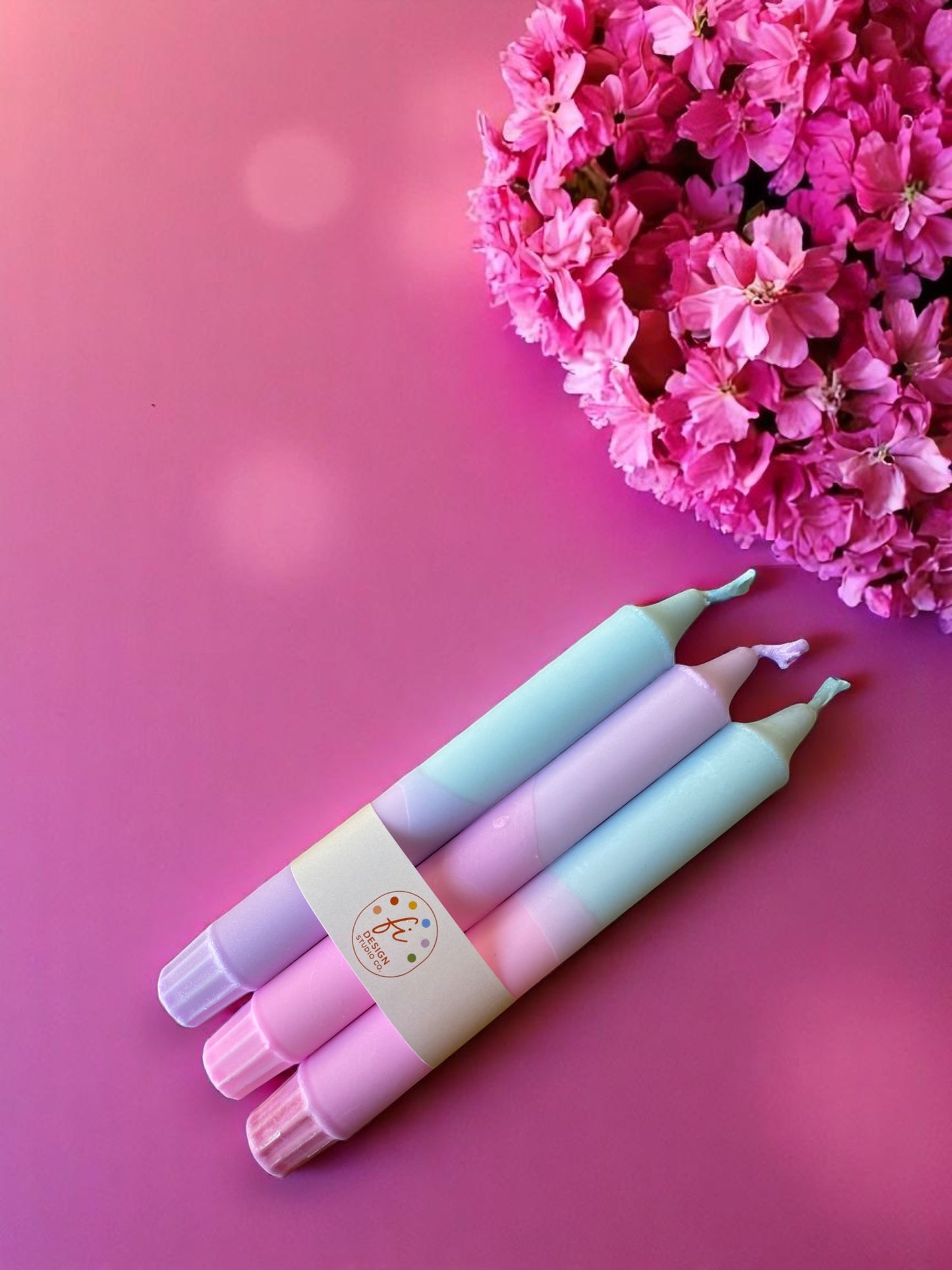 Joyful Glow Collection | Sugar Cloud Candle Set | 2.3x20 cm