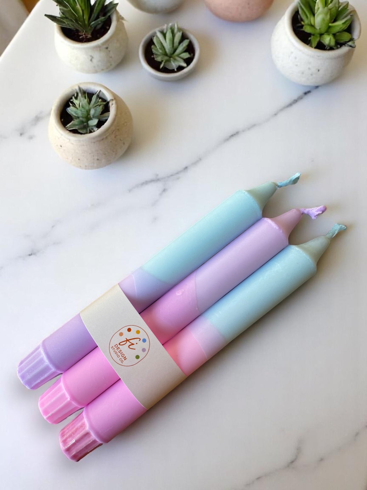Joyful Glow Collection | Sugar Cloud Candle Set | 2.3x20 cm