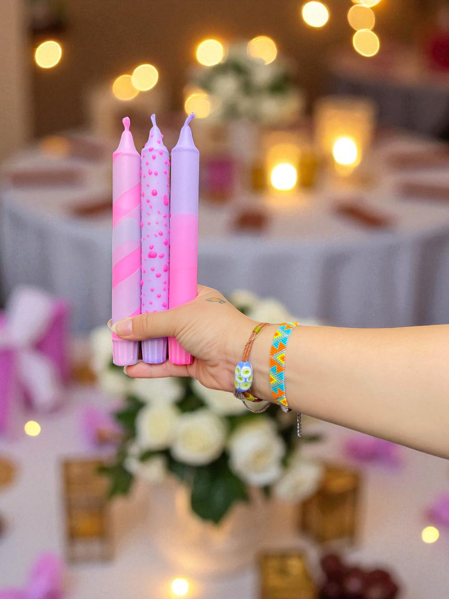 Joyful Glow Koleksiyonu | Pink Panther Tapper Candle |